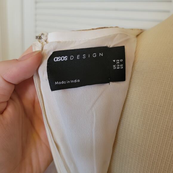 ASOS Design Green Sheer Long Sleeve Maxi Dress Women's Size 0 - Picture 8 of 8